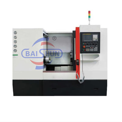 Multi Spindle Slant Bed CNC Lathe Machine 2 Axis 500mm 8 สถานีเครื่องมือ