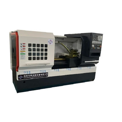 เครื่องตัดโลหะหนัก ความแม่นยําสูง Flat Bed CNC Lathe Machine ท่าตรง