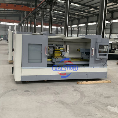 CNC Lathe เครื่องจักรกลโลหะความแม่นยําสูง เครื่องมือ CNC เครื่องจักรกล Lathe แบบราบ
