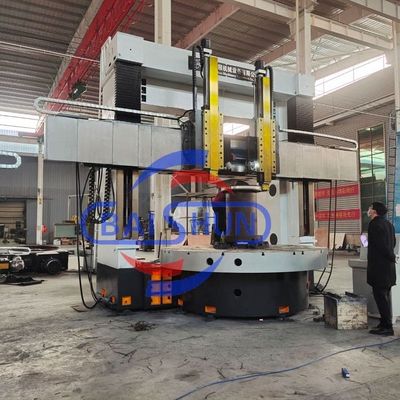 เครื่องมือตัดกลึง Cnc เครื่องกลึงแนวตั้ง Fanuc Double Turret ที่มีประสิทธิภาพสูง