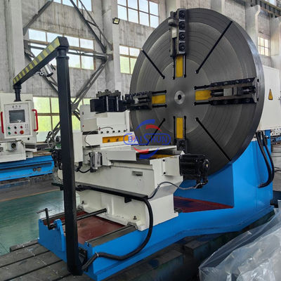 แบบพื้น Flange หัน 2 แกน Plc โลหะปลายหน้า Lathe เครื่อง