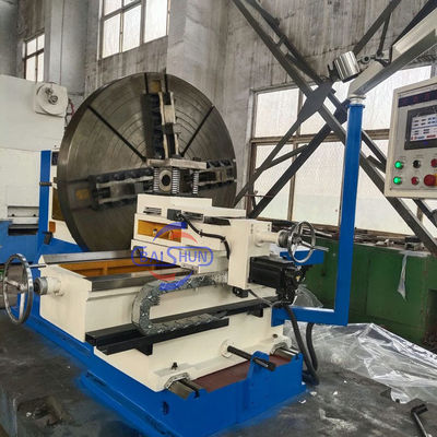 ชนิดพื้นแนวราบ Flange หัวหมุน Lathe สําหรับการแปรรูป Flange โลหะ