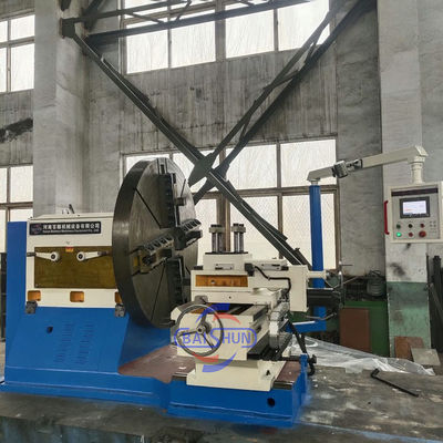 อุปกรณ์เครื่องจักร Lathe ขนาดใหญ่แนวราบสําหรับการหมุน flange