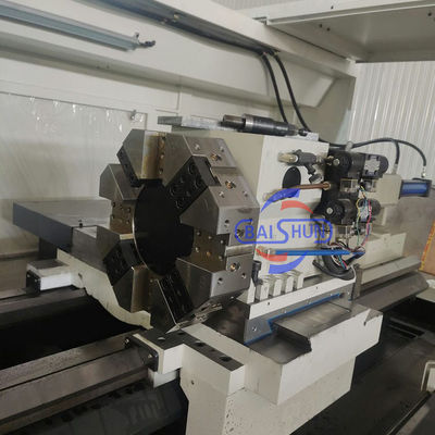 เครื่องตัดโลหะ CNC ประหยัด ท่อ threading Lathe กับหลุมเจาะ spindle ใหญ่