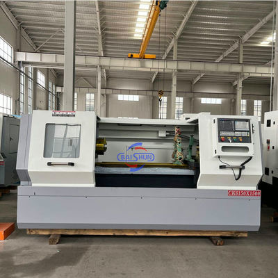 เครื่องกลึง CNC แบบเตียงเรียบ CK6150 แกว่ง 500 มม. ชิ้นงาน 1500 มม.