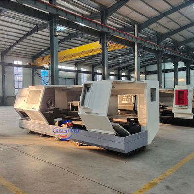 เครื่องกลึง CNC แนวนอน ขนาดสวิง 500 มม. ชิ้นงานยาว 1500 มม.